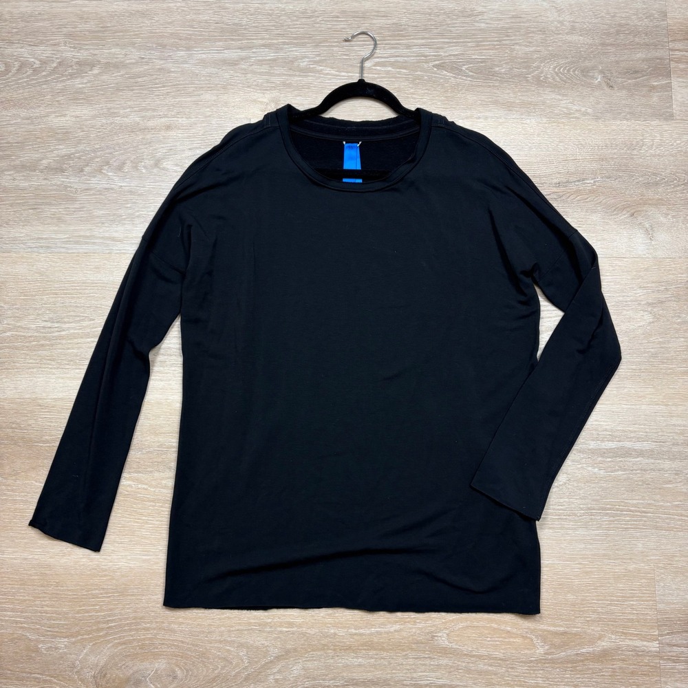 Kit and Ace Long Sleeve Cashmere Blend Top Women's 10 Color‎ Black